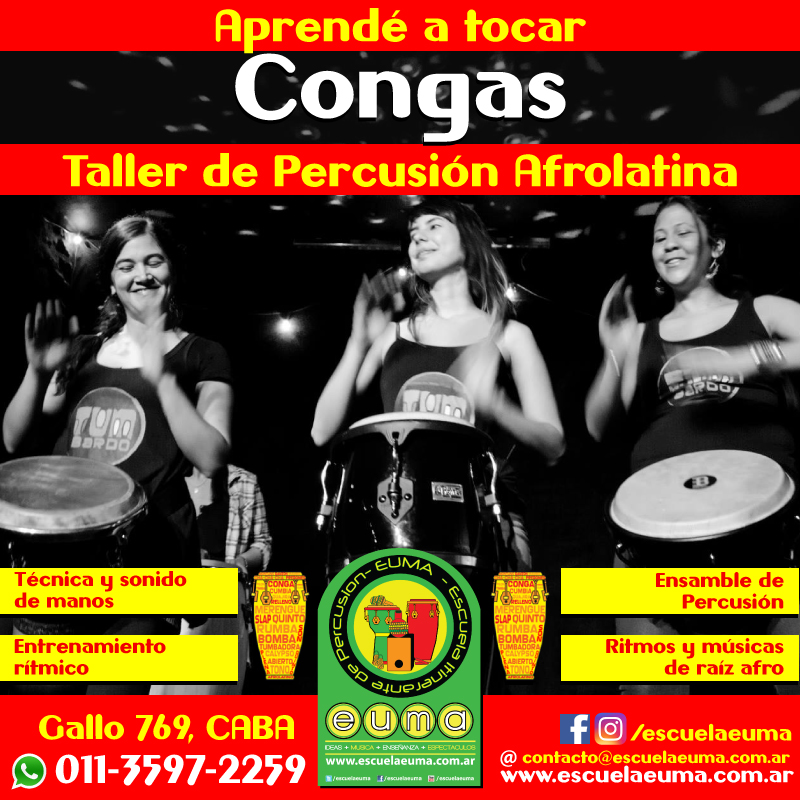 Curso de Congas y Percusión Afrolatina